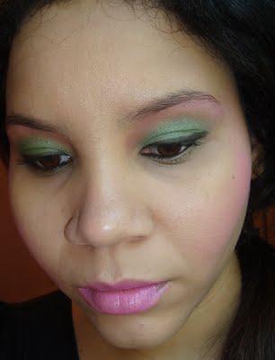 Pink and Green look.