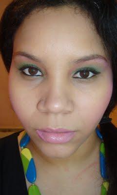 Pink and Green look.
