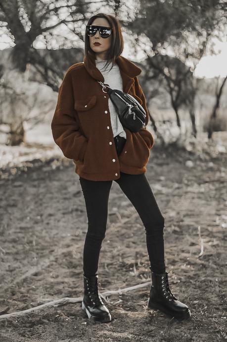 SPRING OUTFITS : TEDDY JACKET AND MILITARY BOOTS