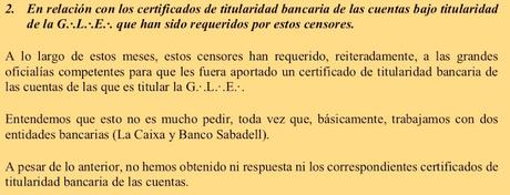 Denuncian graves irregularidades en las cuentas tras la Gran Asamblea de la GLE