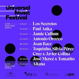 Figuras destacadas de ámbito internacional en el Universal Music Festival.