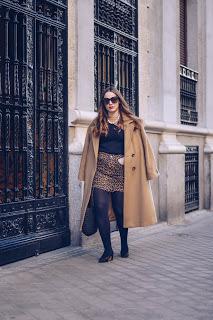 Camel coat, leopard and pearls Camel coat, leopard and pearls