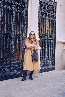 Camel coat, leopard and pearls Camel coat, leopard and pearls