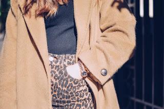 Camel coat, leopard and pearls Camel coat, leopard and pearls