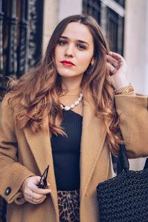 Camel coat, leopard and pearls Camel coat, leopard and pearls