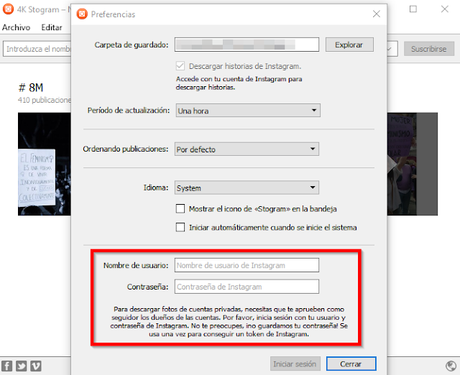 Descargar todas las imágenes de Instagram por usuario, hashtag y geolocalización
