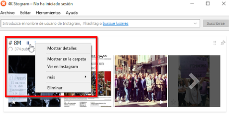 Descargar todas las imágenes de Instagram por usuario, hashtag y geolocalización
