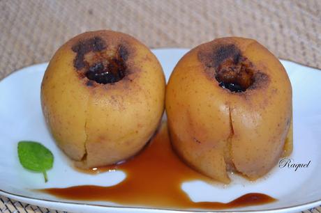 Manzanas al vapor con canela