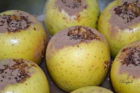 Manzanas al vapor con canela