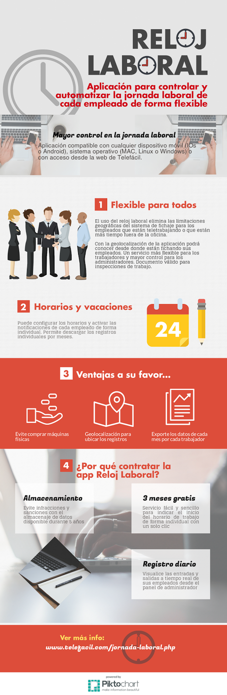 jornada laboral reloj para fichar en el trabajo