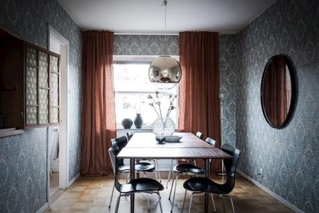 Elementos del siglo XX en un apartamento moderno