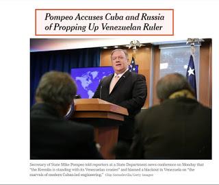 Pompeo perfila mentiras contra Cuba por caso Venezuela