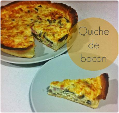 Receta: Quiche de bacon, champiñones y cebolla