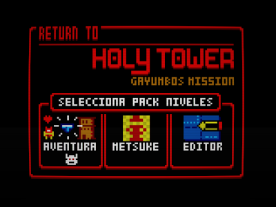 Puzles, modos radastanianos y editor de niveles en Return's to Holy Tower para ZX-UNO