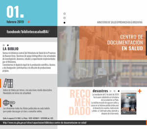 Boletín de la BIBLIO Nro. 1, novedades digitales