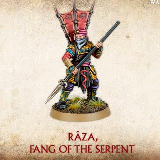 Râza, Fang of the Serpent y Delgamar, Gatemaster of Umbar mostrados