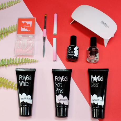 kit polygel acrygel starter lámpara UV