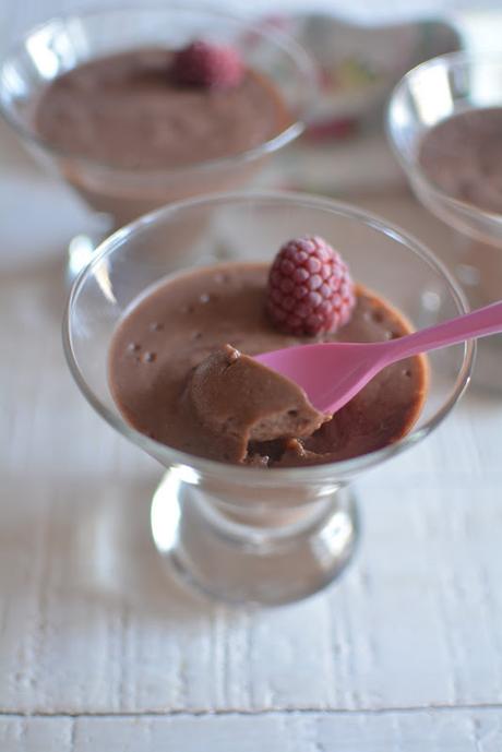 Natillas proteicas de cacao y plátano