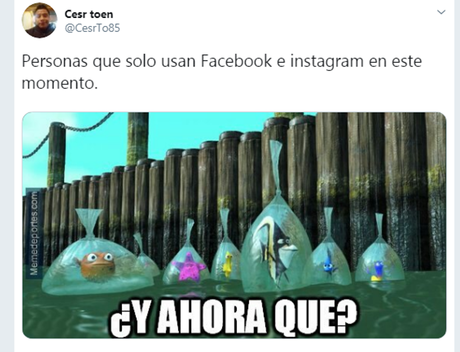 Así se expresan los usuarios sobre caída de Facebook e Instagram