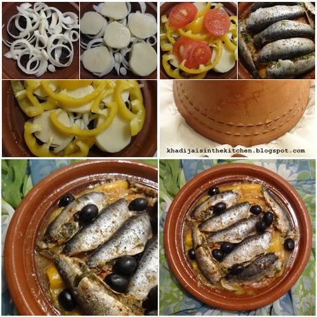 TAGINE DE SARDINES / SARDINE  TAGINE  / TAGINE DE SARDINAS / طاجين السردين