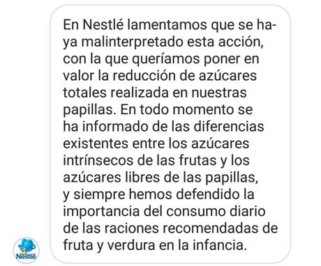 Papilla de cereales Nestlé y su publicidad engañosa comparándose con fruta Papilla de cereales Nestlé y su publicidad engañosa comparándose con fruta
