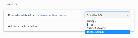 Google agrega DuckDuckGo como motor de búsqueda a Chrome