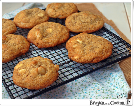 Galletas de coco, lino y macadamia