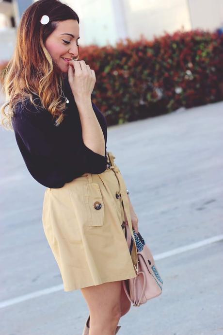 Cómo combinar una falda gabardina Cómo combinar una falda gabardina