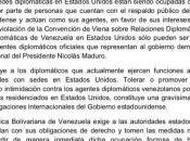Denuncia Venezuela ocupación ilegal sedes diplomáticas EEUU