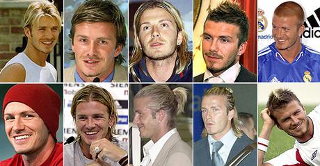Beckham un especialista en peinados.