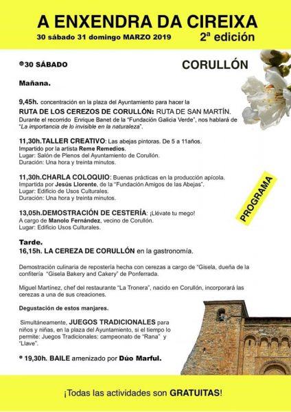 Corullón celebra la “2ª Enxendra da cireixa” con una ruta para disfrutar de la floración de los cerezos y actividades paralelas