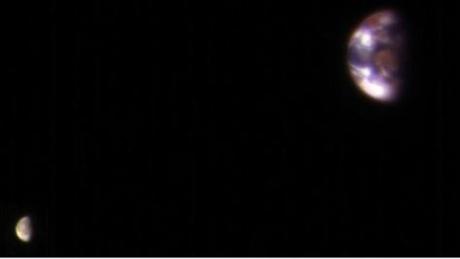 La Tierra y la Luna vistas desde la Órbita de Marte