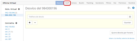 desvíos voip