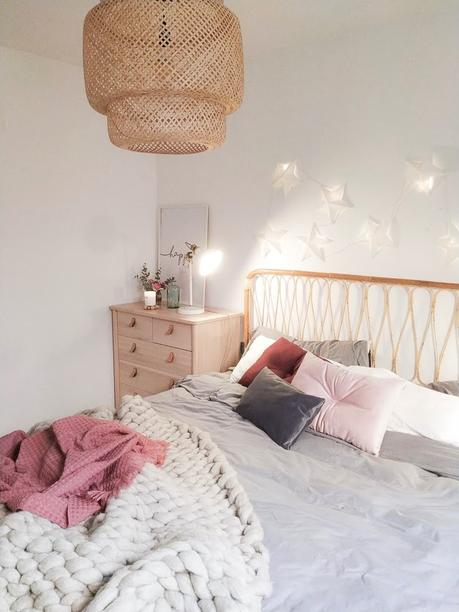 My nordic style: Mi dormitorio gris, rosa y burdeos