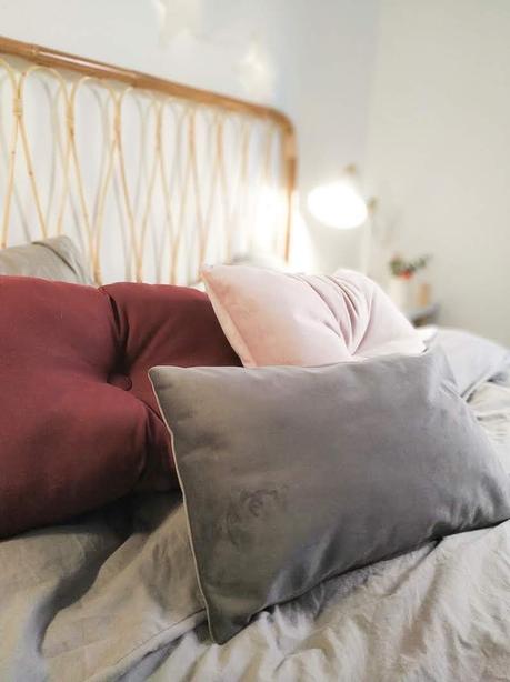 My nordic style: Mi dormitorio gris, rosa y burdeos