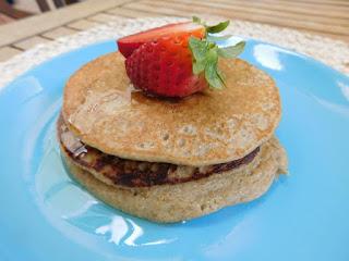 Tortitas veganas de avena y plátano Tortitas veganas de avena y plátano
