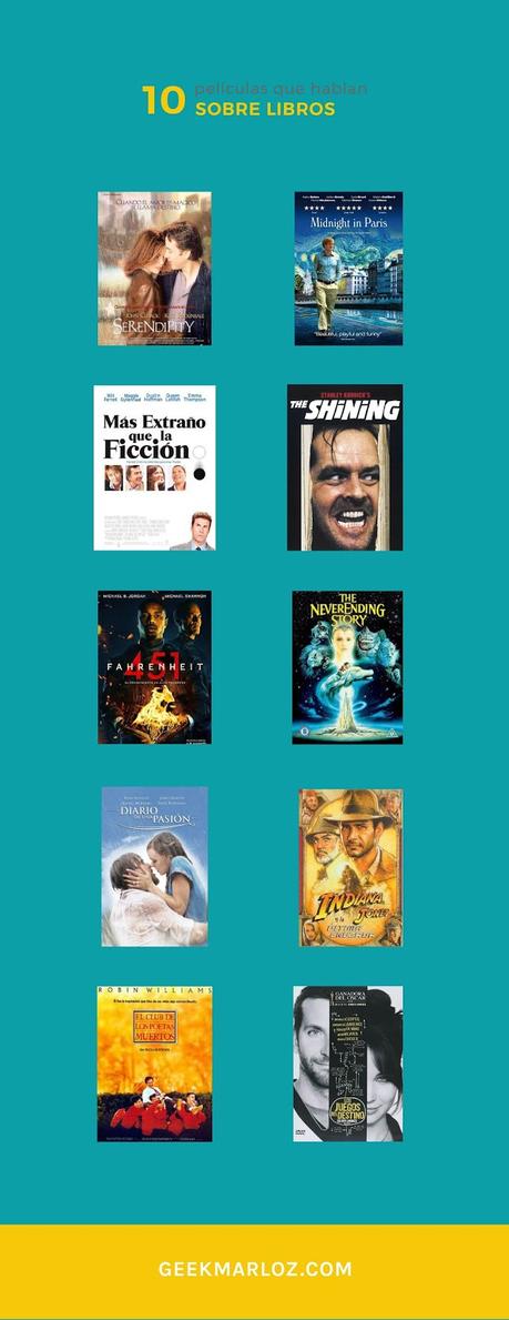 Top 10 de películas que hablan sobre libros