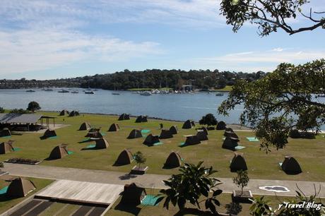 Cockatoo-island-campground-with-views ▷ Comente en Cockatoo Island: acampe en el puerto de Sydney y realice recorridos históricos en 6 lugares inusuales para dormir en Sydney: ofertas felices en Sydney