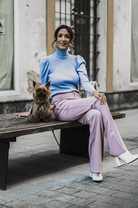 Tendencias Primavera - Traje de dos piezas y video de looks casuales jersey mangas abullonadas