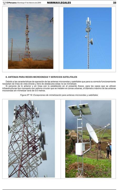 D.S. Nº 004-2019-MTC - Distancia mínima de separación entre la infraestructura greenfield y otros