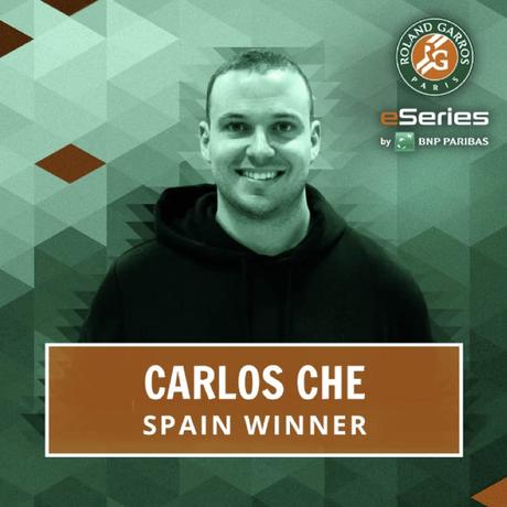 Carlos «Che» representará a España en la final del Roland-Garros eSeries by BNP Paribas