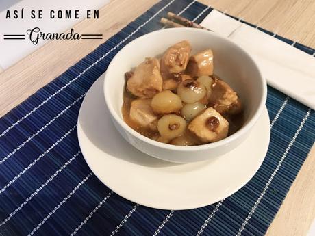 Pechuga con cebollitas y pasas Pechuga con cebollitas y pasas