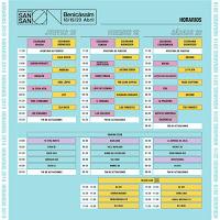 San San Festival, 2019, Horarios San San Festival, 2019, Horarios