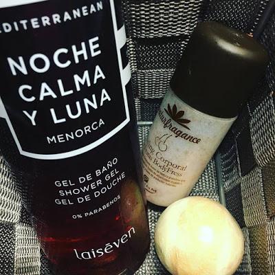 Viernes de Spa, al completo gel laiseven, bomba de baño janolia, exfoliante corporal, galium