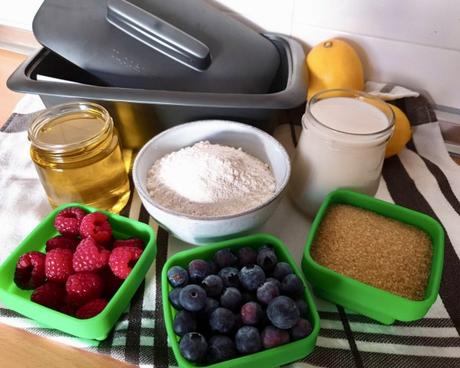 Receta para un delicioso bizcocho de arándanos y almendras. Receta para un delicioso bizcocho de arándanos y almendras.