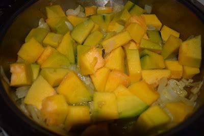 Sopa de Arroz y Calabaza con Queso