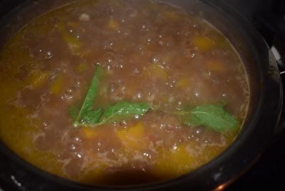 Sopa de Arroz y Calabaza con Queso