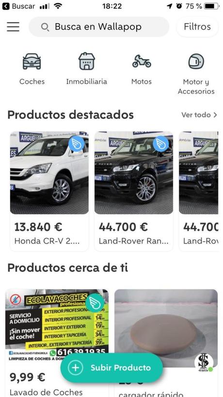 búsqueda en wallapop