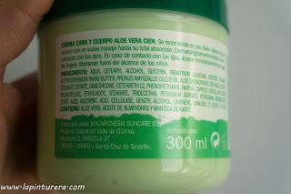 crema áloe ingredientes