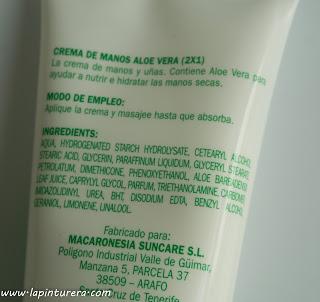 ingredientes crema de manos